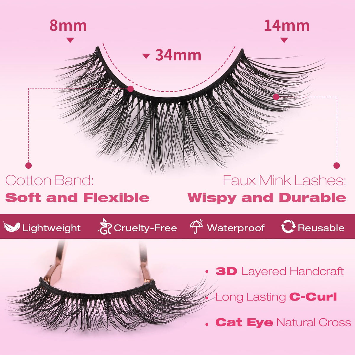 Kiromiro close-up of faux mink fibers highlighting soft natural texture