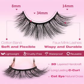 Kiromiro close-up of faux mink fibers highlighting soft natural texture