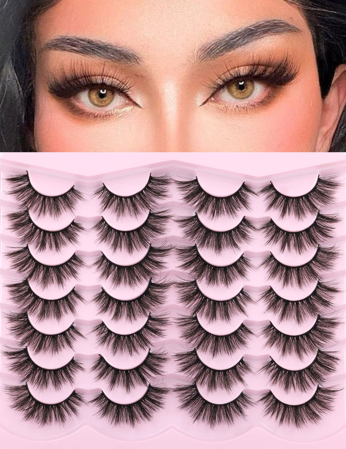 Kiromiro front packaging showing product and benefit of reusable lashes