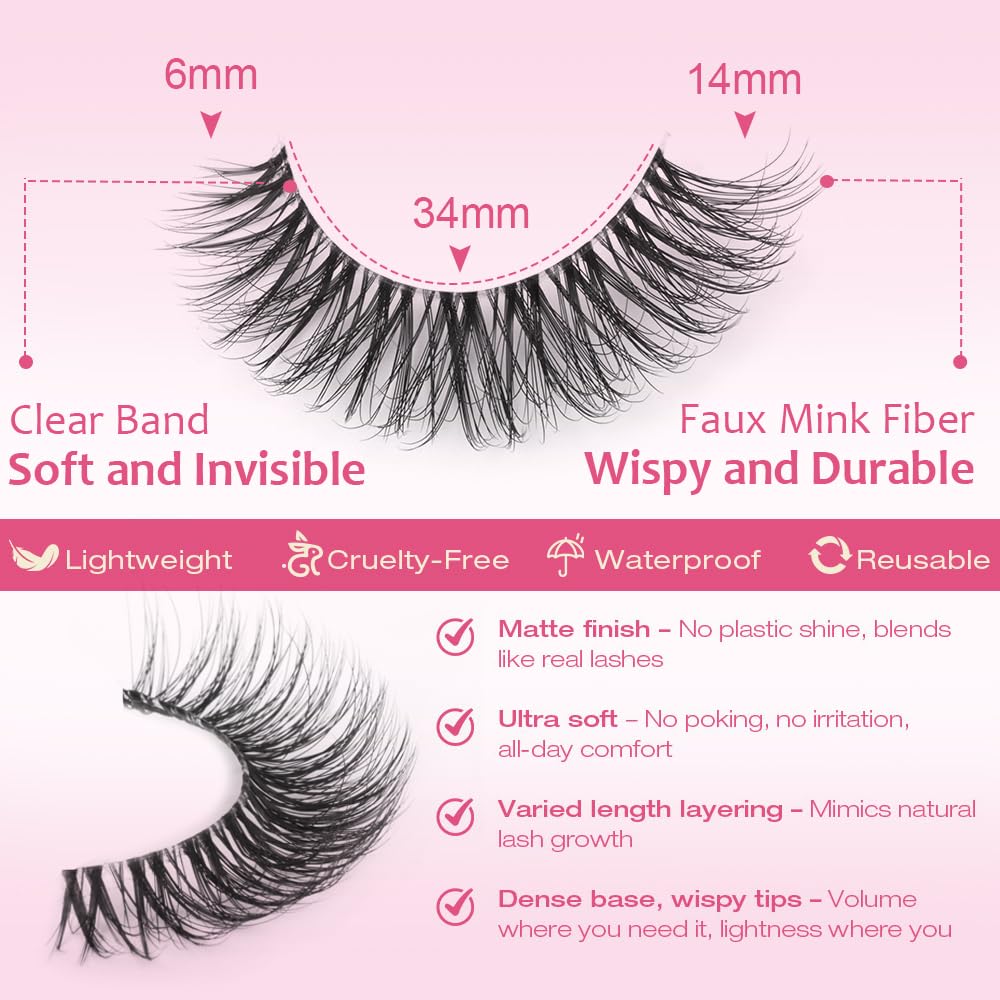 Kiromiro lashes worn on model side profile for subtle cat-eye lift