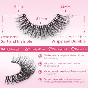 Kiromiro lashes worn on model side profile for subtle cat-eye lift
