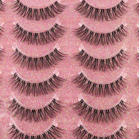 Kiromiro lashes next to ruler showing 14mm length for scale and fit