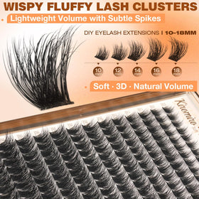 Kiromiro mixed lengths 10–18mm displayed for customizable lash mapping