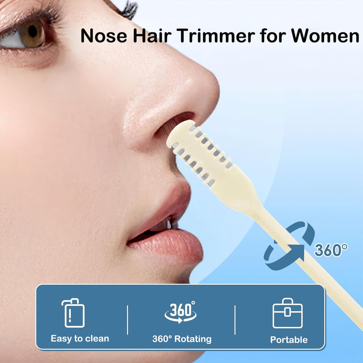 Kismiger trimmer held to demonstrate 360° rotation for even cuts