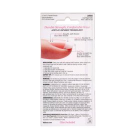 KISS close-up of long acrylic French tip showcasing smooth finish