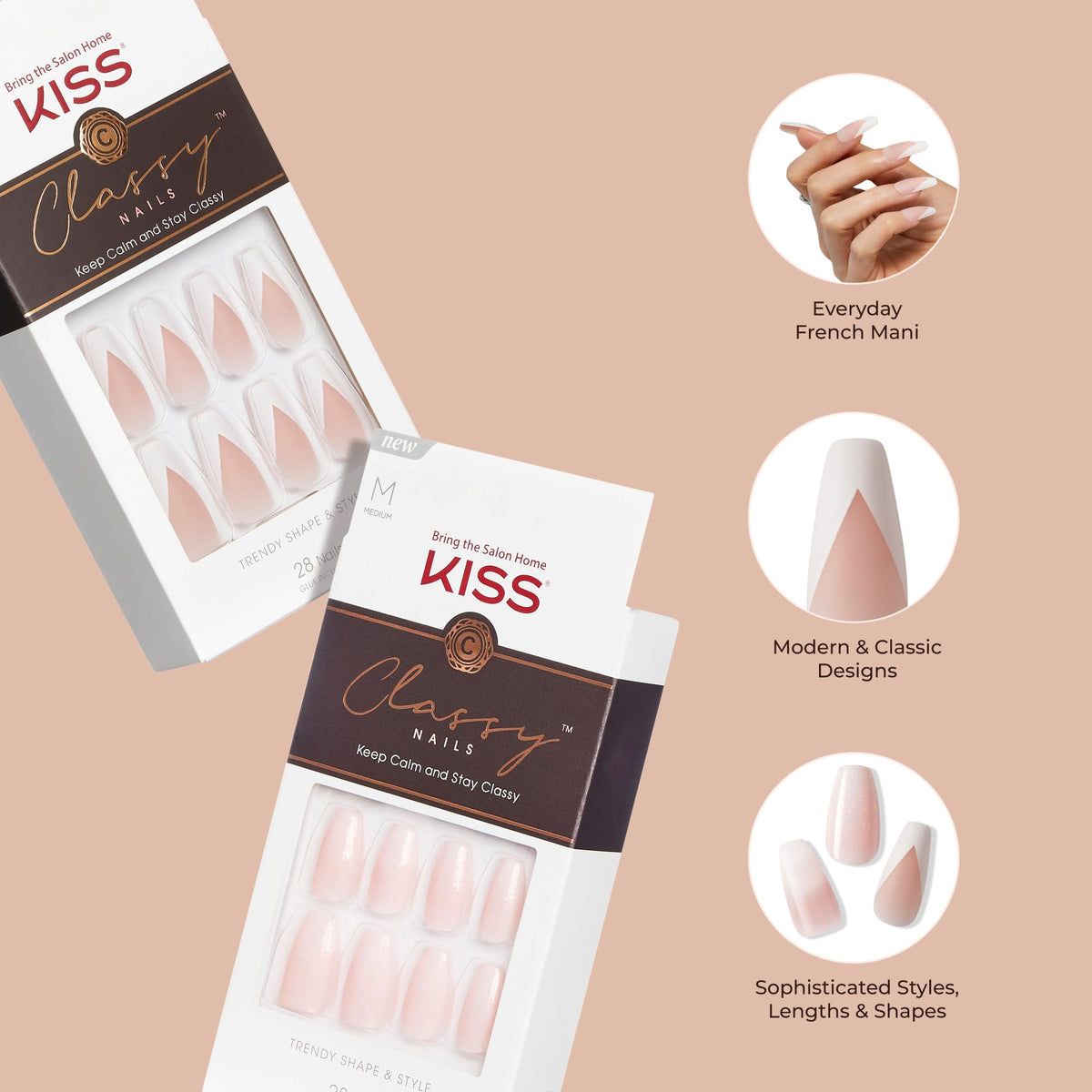KISS texture of glossy gel finish emphasizing smudge-resistant shine