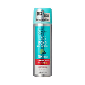 KISS Colors & Care aerosol finish close-up, demonstrating fine mist and even coverage benefit