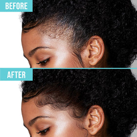 KISS Colors & Care used by model smoothing baby hairs for a polished finish