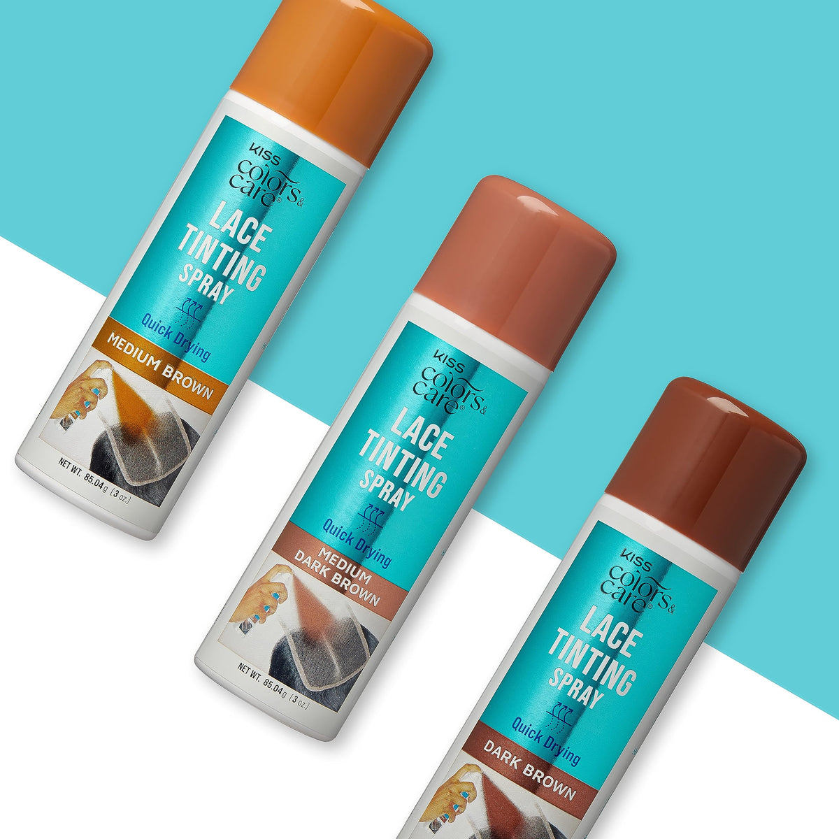 KISS Colors & Care shampoo rinse demo showing easy washout benefit