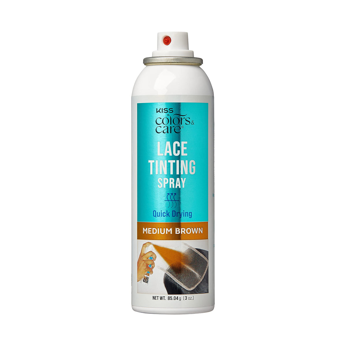 KISS Colors & Care finish texture close-up showing no residue and natural scalp look benefit