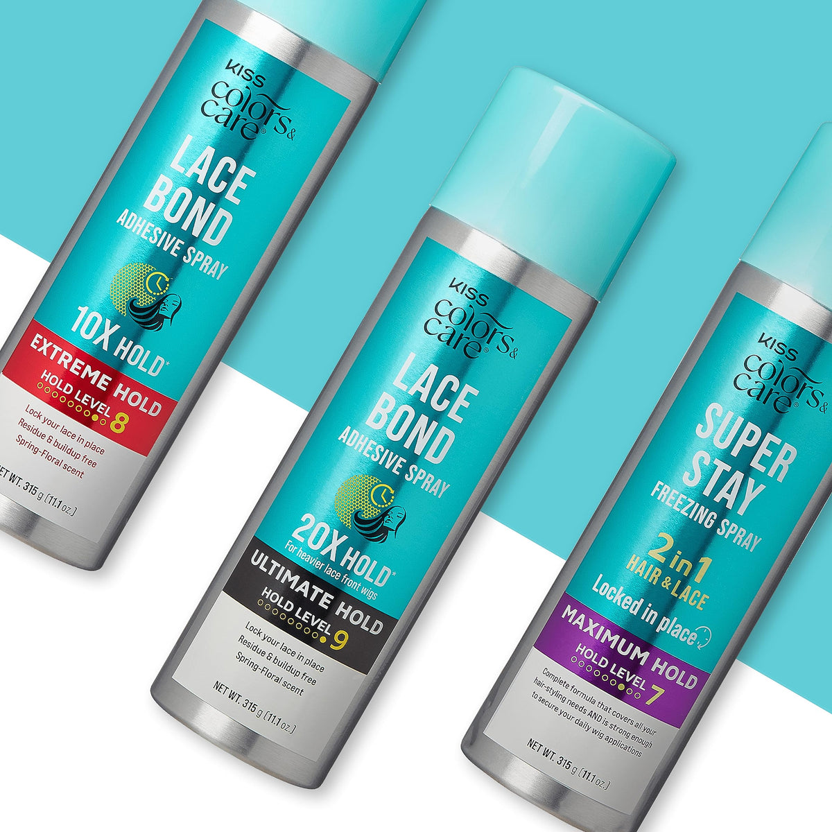 KISS Colors & Care label and ingredient panel, showing safety information and gentle formula