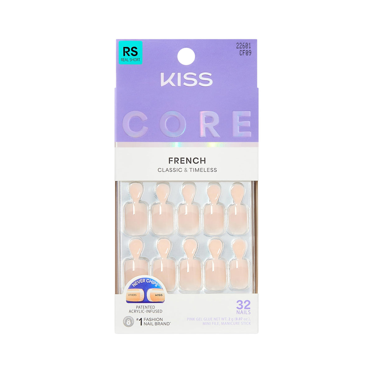 KISS Core front packaging showing kit and branding, clear kit view benefit