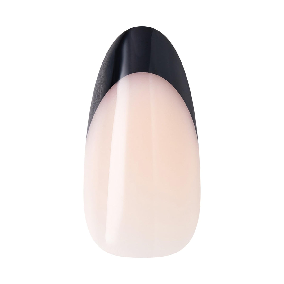 KISS side profile of an almond nail showing comfortable medium length fit