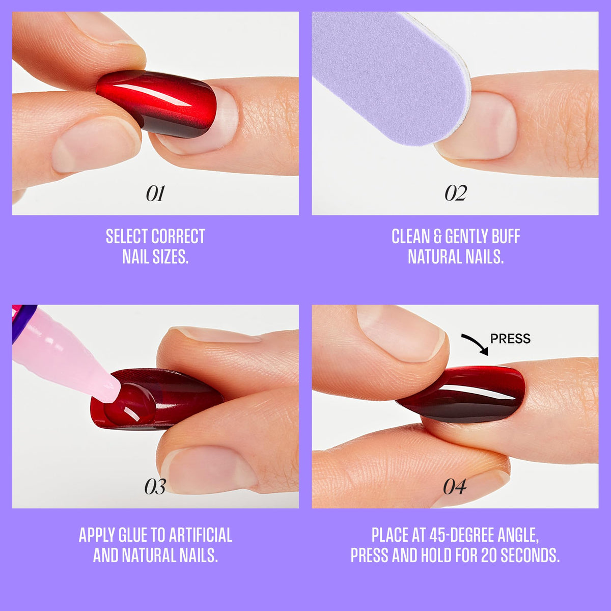 KISS glossy finish texture close-up, smooth shine and durable look benefit