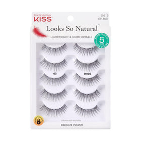 KISS front packaging multipack showing several 10mm reusable lash clusters for easy selection