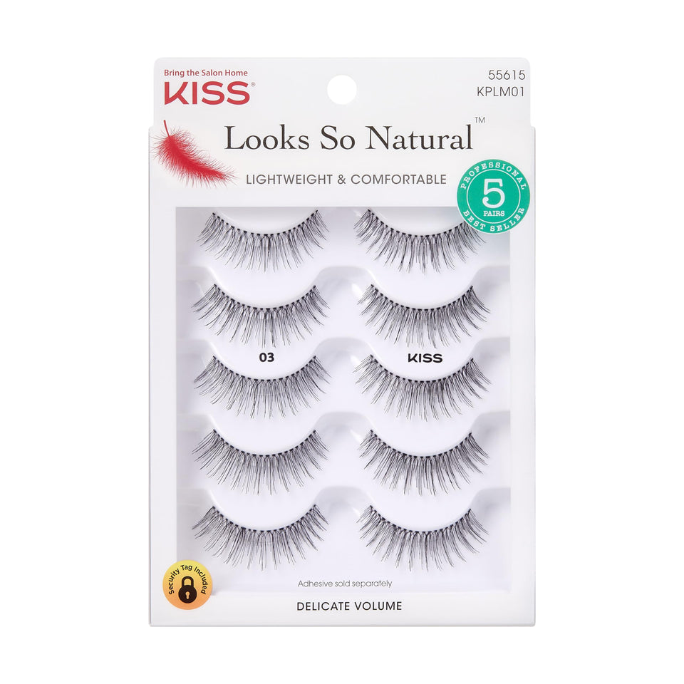 KISS front packaging multipack showing several 10mm reusable lash clusters for easy selection