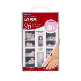 KISS front packaging showing kit contents and benefit of complete at-home pedicure