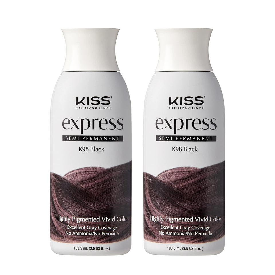 KISS front packaging showing two 3.5 oz tubes and shade label for easy selection