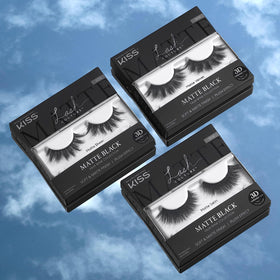 KISS full-face lifestyle shot showing glamorous makeup and lash impact