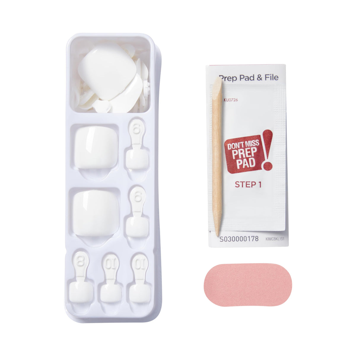 KISS assorted toenail sizes laid out to show fit options and selection ease