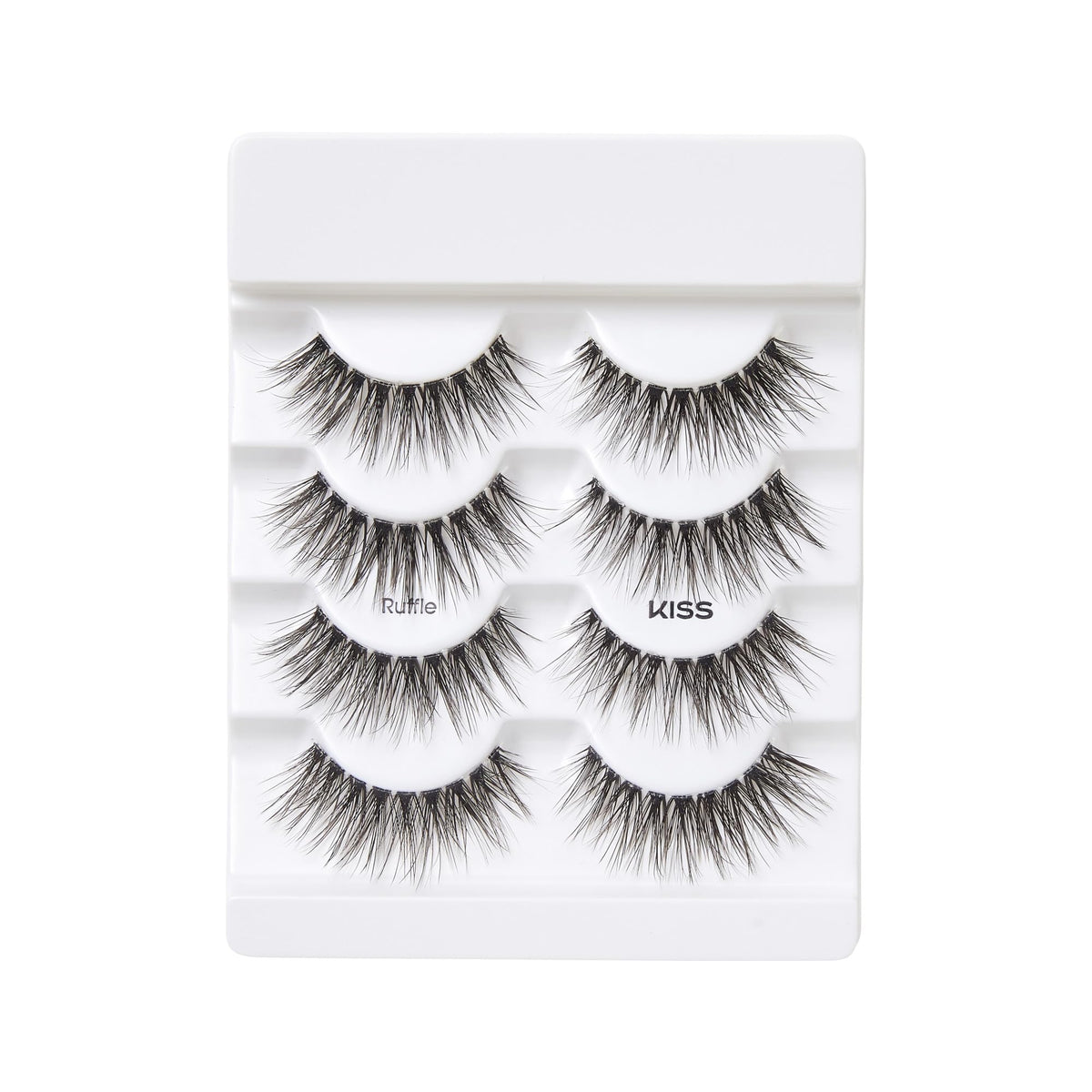 KISS Lash Couture before and after eye showing added fluffy volume