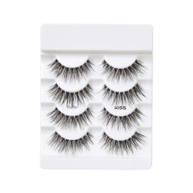 KISS Lash Couture before and after eye showing added fluffy volume