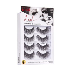 KISS side profile of lashes showing 14mm multi-angle curl and volume