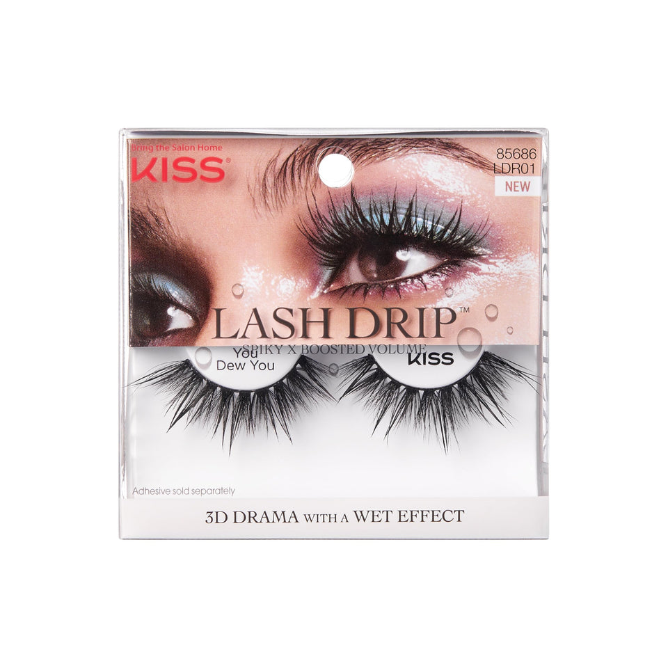 KISS Lash Drip front packaging showing style and 14mm length for bold effect