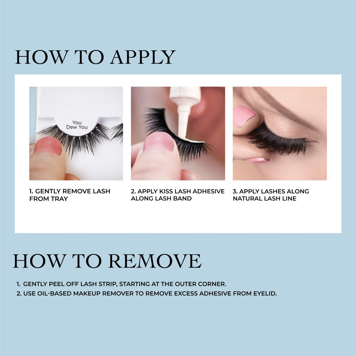 KISS Lash Drip displayed with adhesive and applicator for simple at-home use