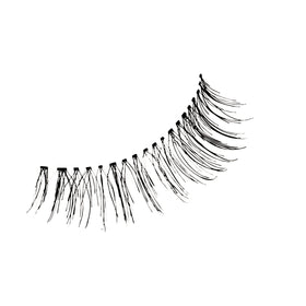 KISS lashes in hand to show 10mm size and portability for on-the-go use