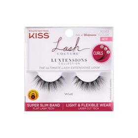 KISS LuXtensions Velvet front packaging shows product and branding, offering clear selection benefit