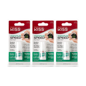 KISS brand front packaging showing three tubes and fast bonding benefit