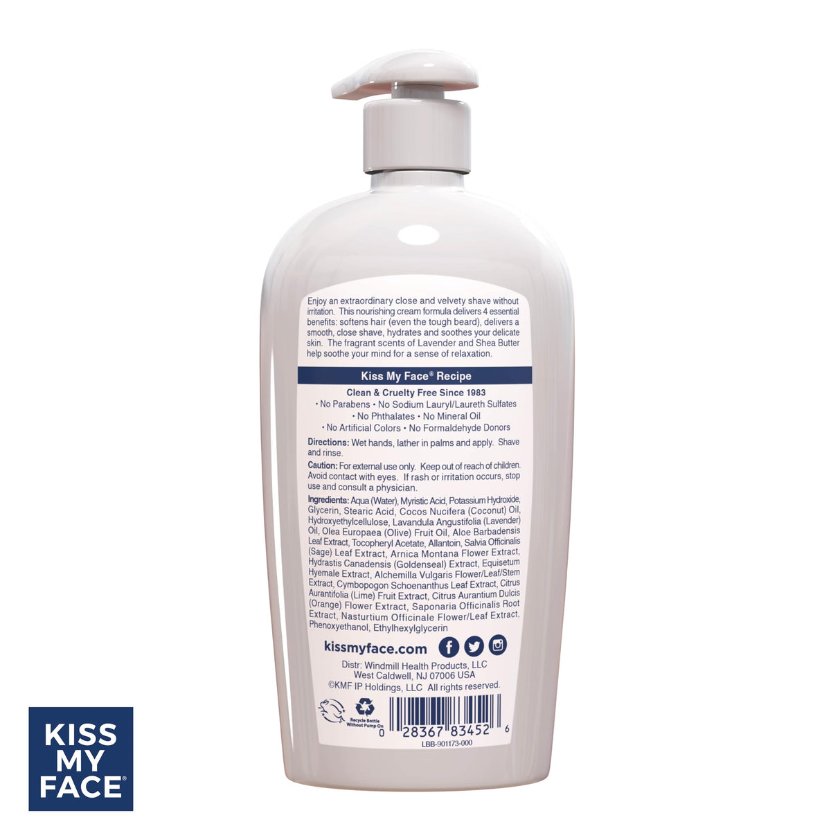 Kiss My Face on bathroom shelf styled to suggest a calming routine and spa-like benefit