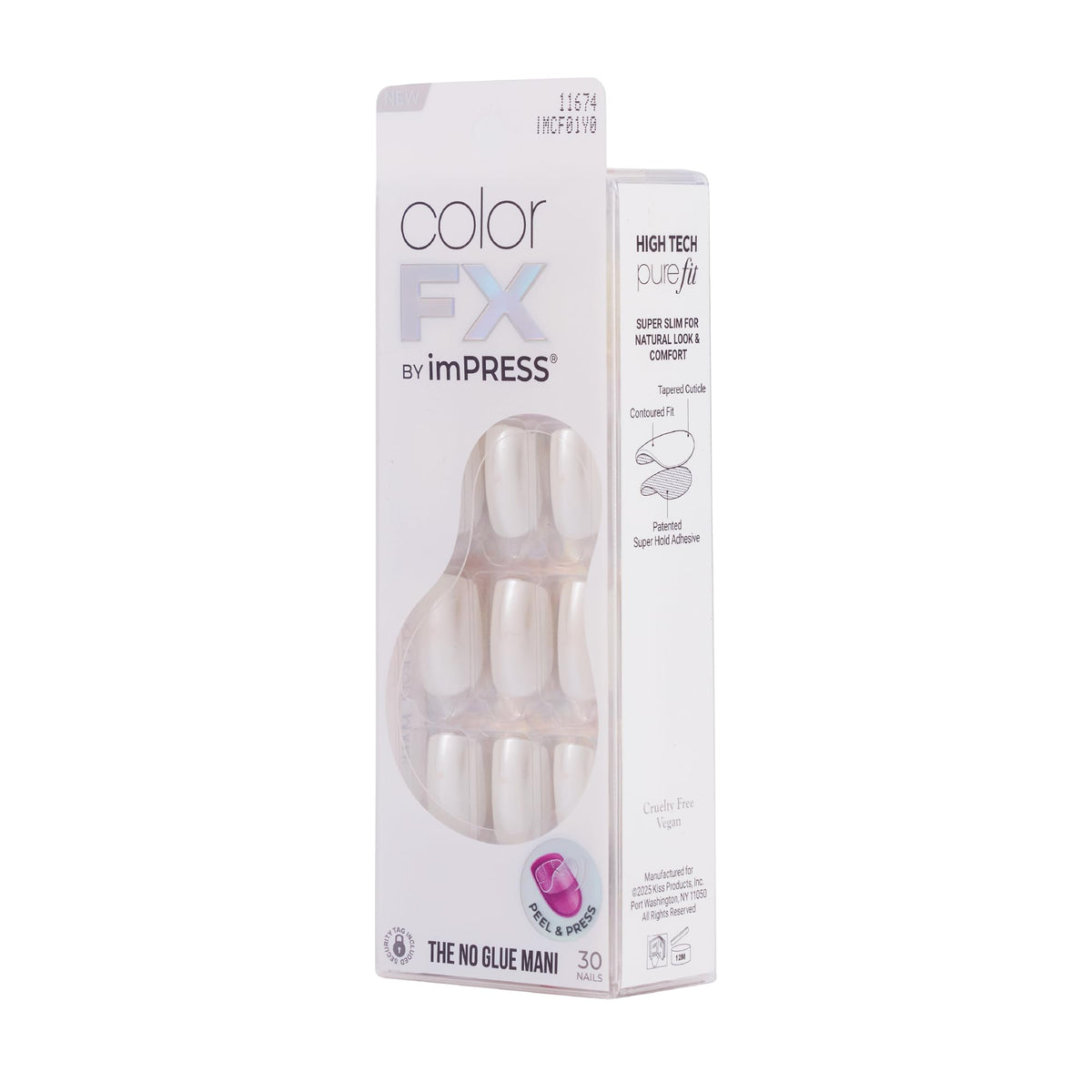 KISS nails during application demonstrating easy peel-and-press benefit