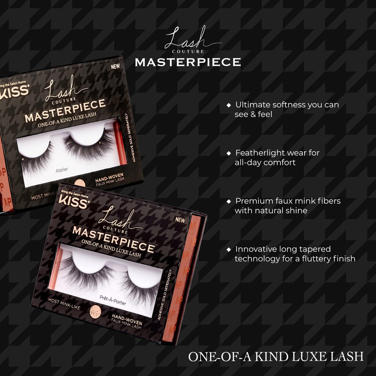 KISS open packaging with lashes displaying reusable pair and storage