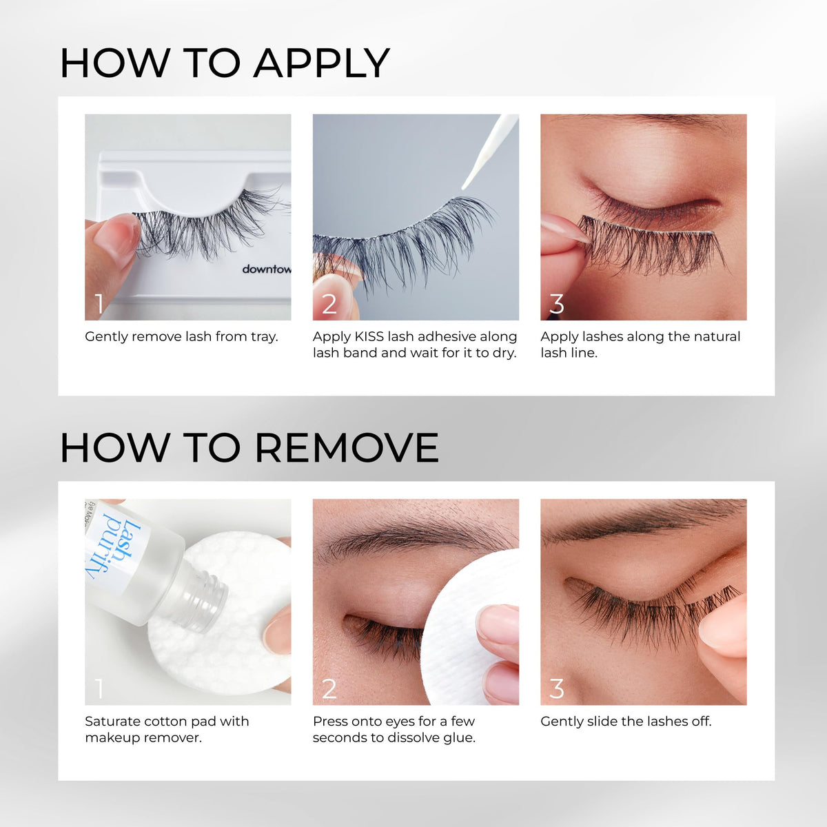 KISS Pompadour with application tools illustrating easy use