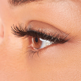 KISS Pompadour lash cluster detail highlighting crisscross blend