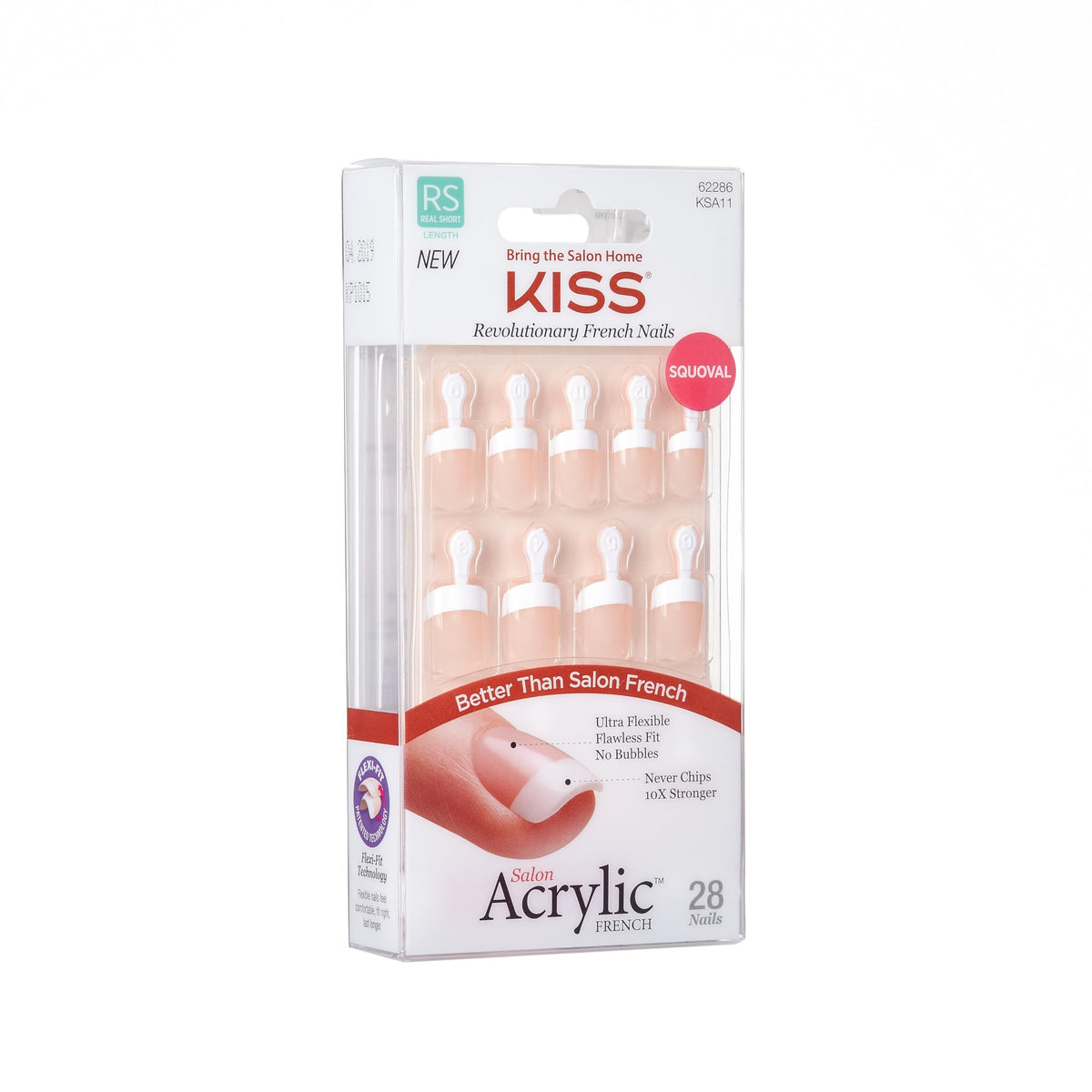 KISS close-up of acrylic-infused tip texture showing durable, chip-resistant finish