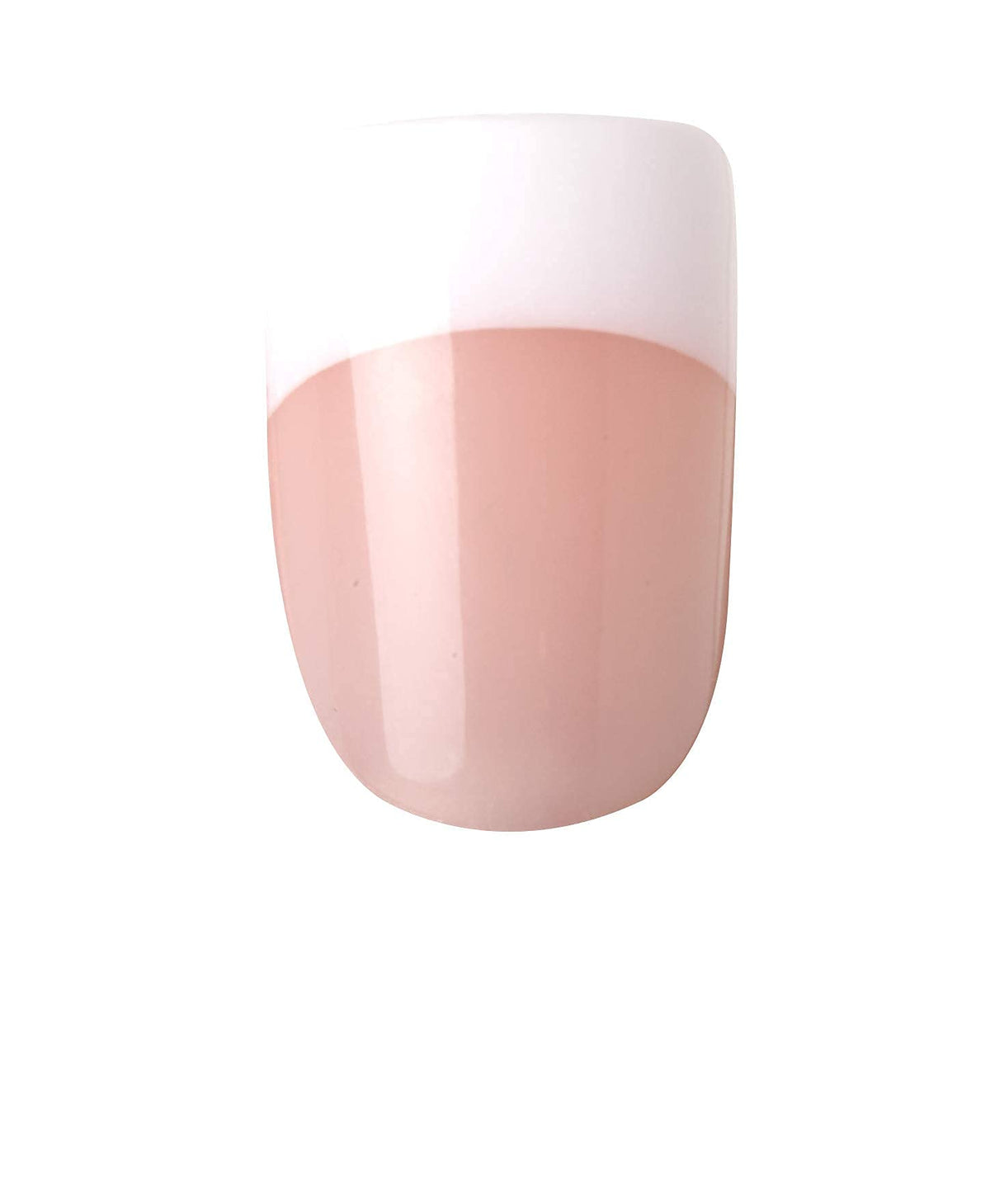 KISS nails on a hand for scale showing realistic short length and natural look