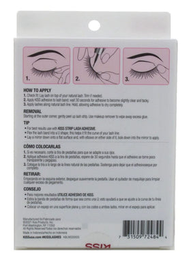KISS close-up of flexible lash band and wispy fibers for comfortable fit