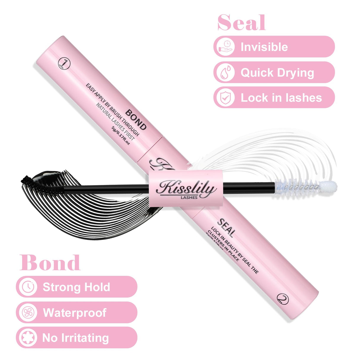Kisslily dual-ended applicator demonstrating bond and seal functionality