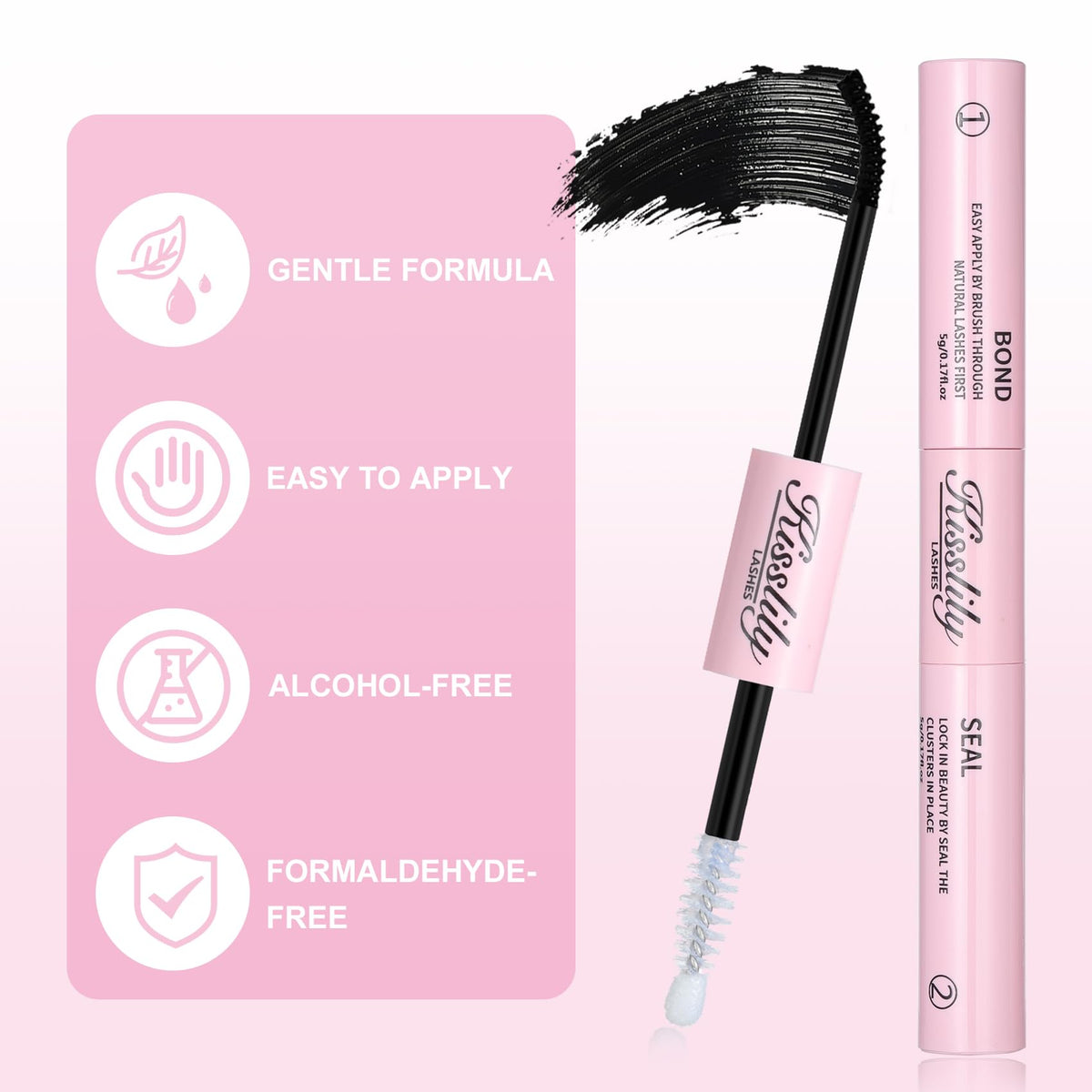 Kisslily tube size next to everyday items for scale and portability