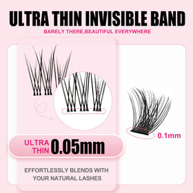 Kisslily individual flare lashes detailed texture for soft, buildable volume