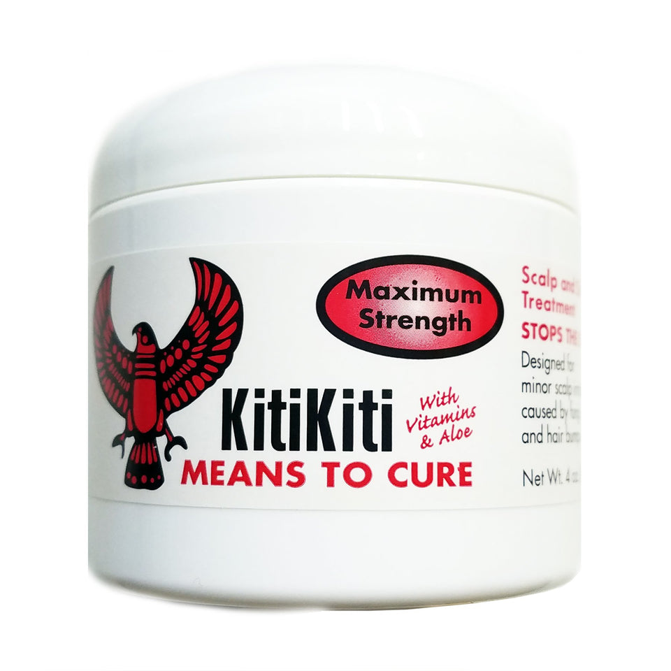 Kitikiti front jar 4oz showing label and nourishing benefits