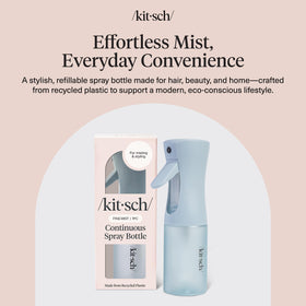 Kitsch bottle next to measuring tape showing 150ml compact size benefit