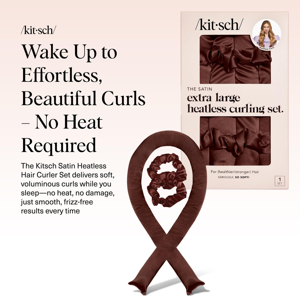 Kitsch 34-inch satin curler full length for long hair styling