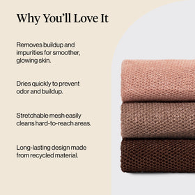 Kitsch sponge generating rich foam to reduce soap use and cleanse thoroughly