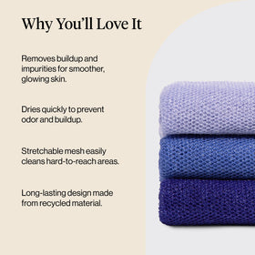 Kitsch sponge producing dense foam with less body wash for efficient cleansing