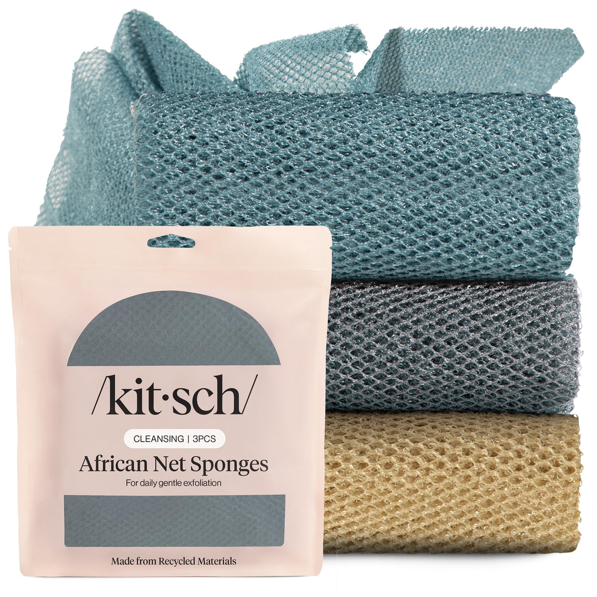 Kitsch sponge front packaging showing color and set benefits