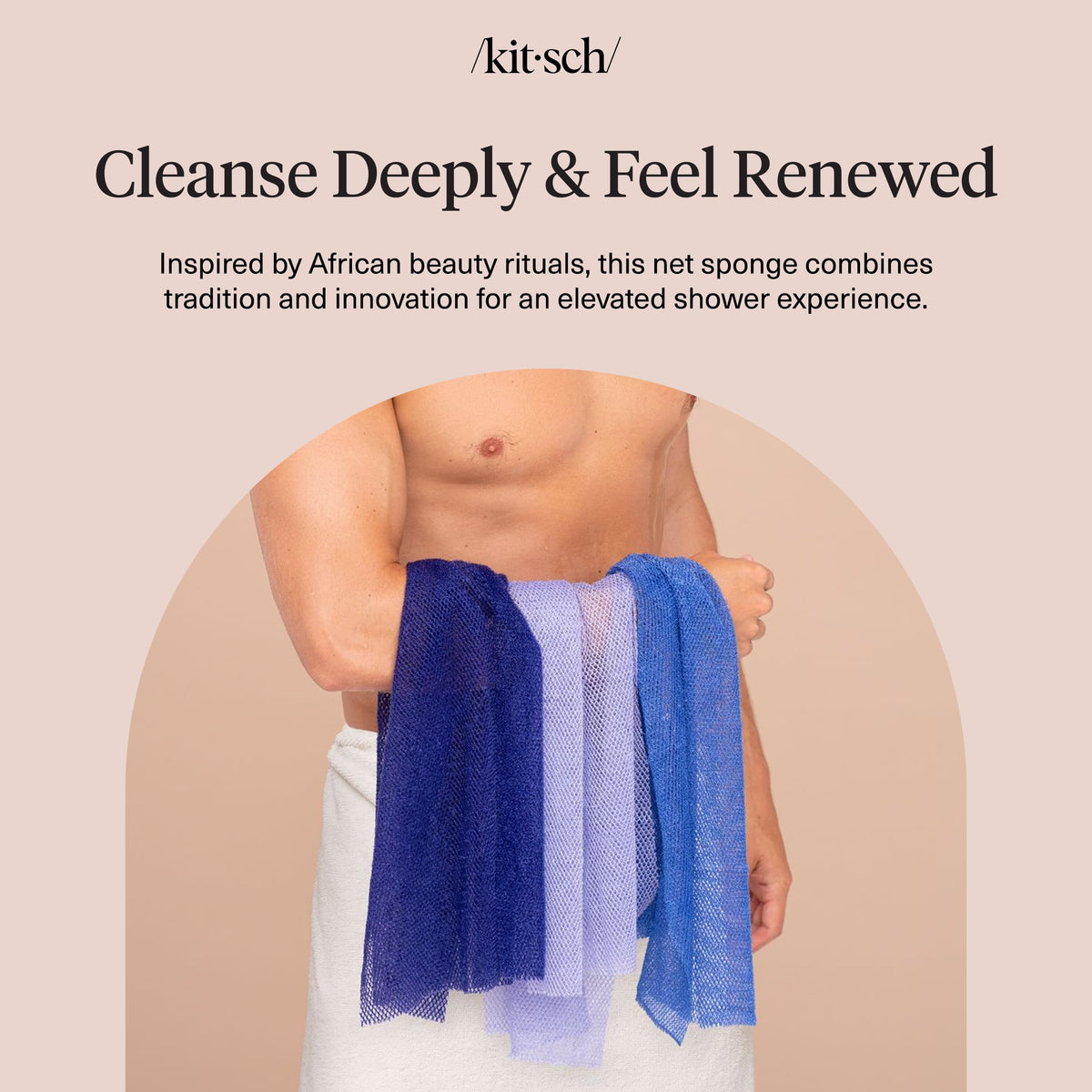 Kitsch product label showing 100% PCR material for eco-friendly benefit